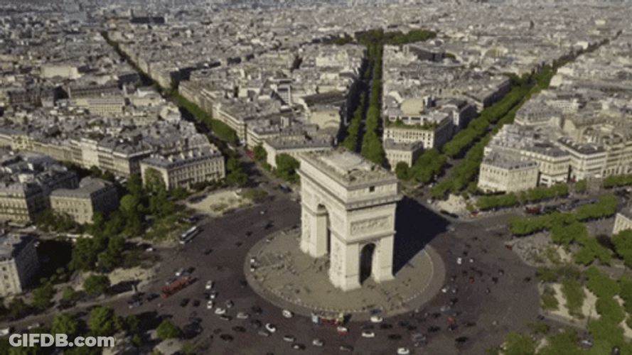 Arc De Triomphe On Bastille Day GIF
