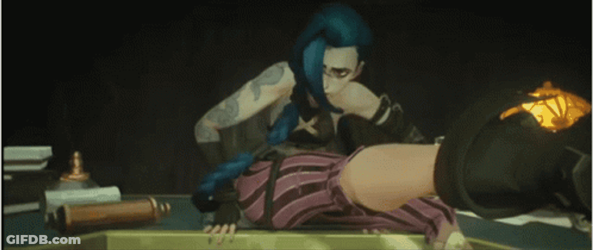 Arcane Jinx Explaining GIF