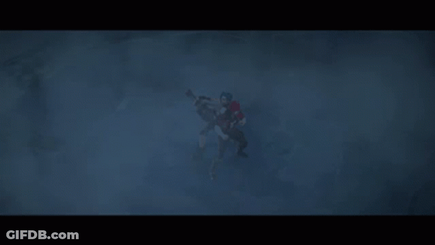 Arcane Jinx Punch Her Enemy GIF