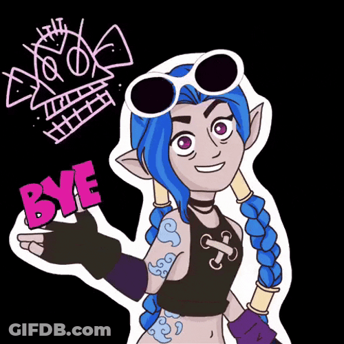 Arcane Jinx Saying Goodbye GIF