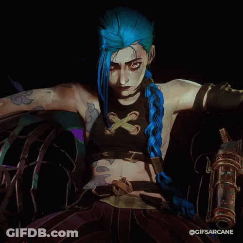 Arcane Jinx Sitting In Her Throne GIF
