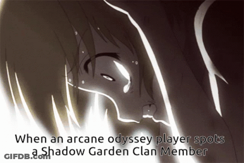 Arcane Odyssey Player Spots Shadow Garden Clan Member GIF