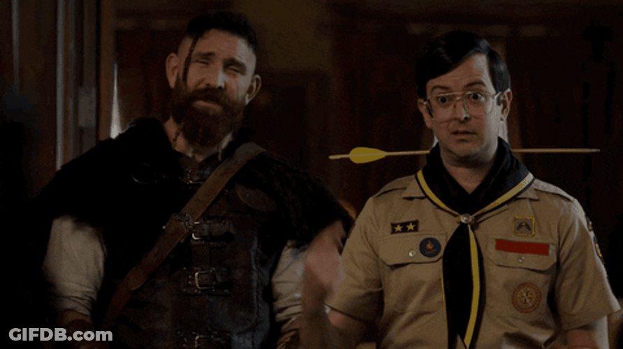 Archery Bow Stuck On Neck Ghosts Series GIF