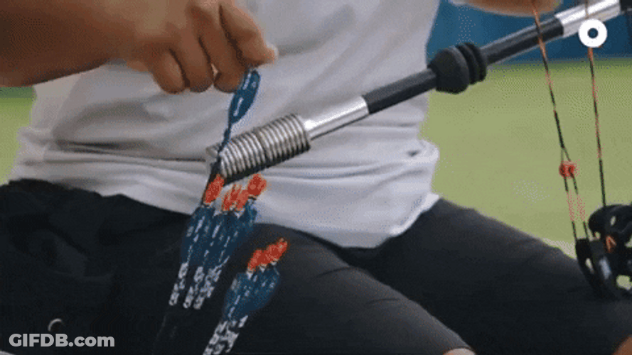 Archery Competition Asian Lady Shooting GIF