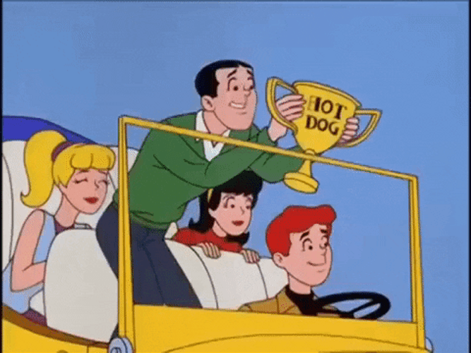 Archie Comics Reggie Holding Trophy GIF