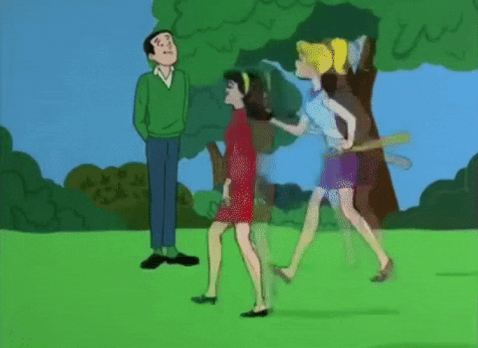 Archie Comics Reggie Looking At Women GIF
