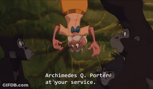 Archimedes Q Porter At Your Service GIF