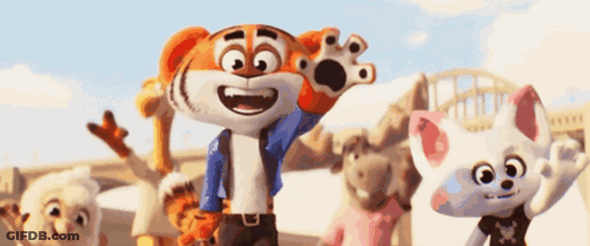 Arctic Fox Dance With Friends GIF