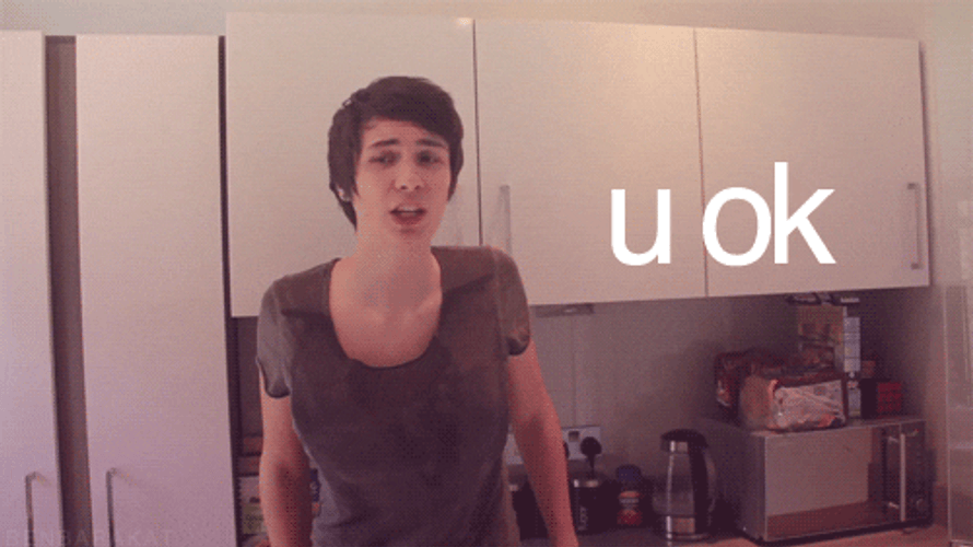 Are You Ok Asked Man In Kitchen GIF