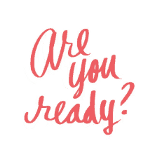 Are You Ready Wiggling Cursive Text GIF