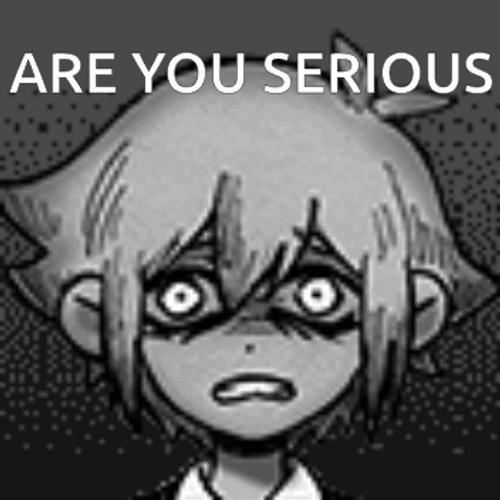 Are You Serious Black And White Omori Anime GIF