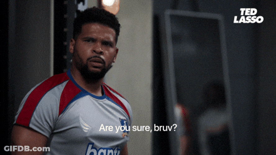 Are You Sure Confused Black Guy Ted Lasso GIF