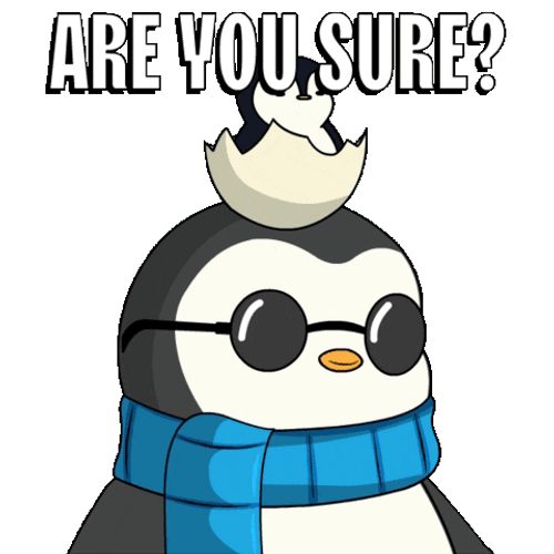 Are You Sure Pudgy Penguin Animation GIF