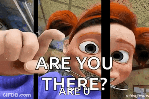 Are You There Cartoon Behind Bars GIF