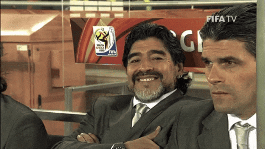 Argentina Iconic Player Diego Maradona Thumbs Up GIF