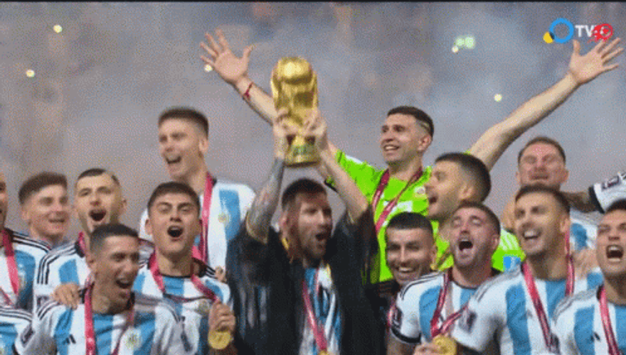 Argentina Team Lionel Messi Championship Celebration GIF