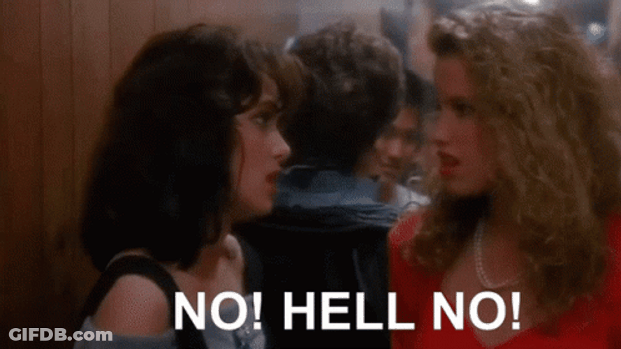 Arguing Two Girls No Hell No GIF