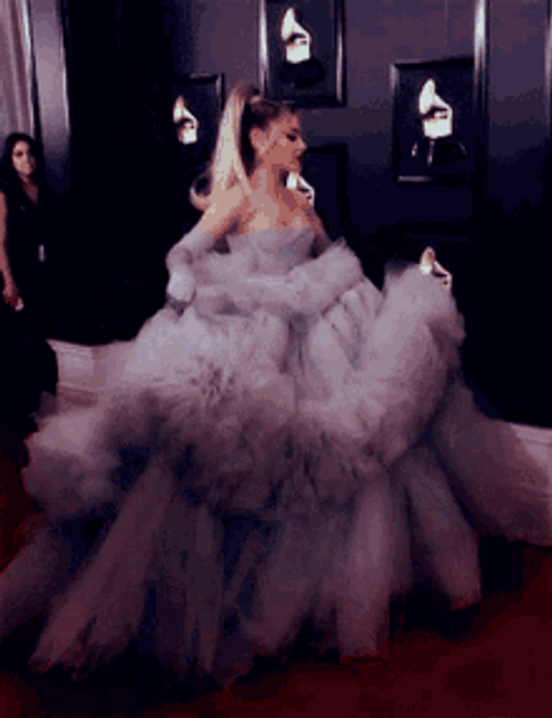 Ariana Grande Grammys Gown Dress GIF