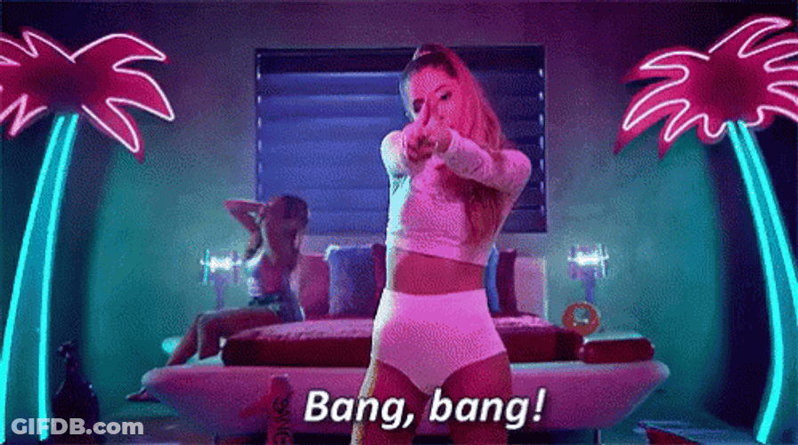 Ariana Grande Hot Bang Bang Music Video GIF