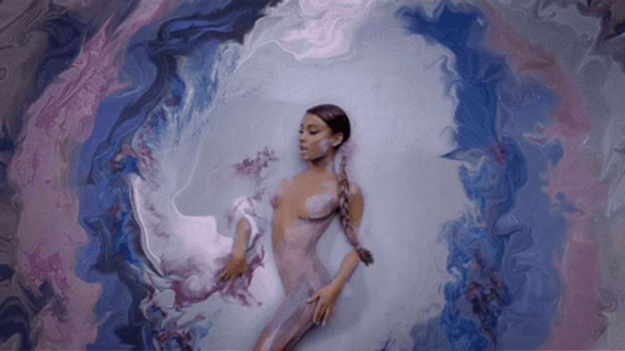 Ariana Grande Hot Body Painting God A Woman GIF