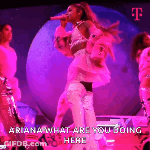 Ariana Grande Singing And Dancing On Stage GIF