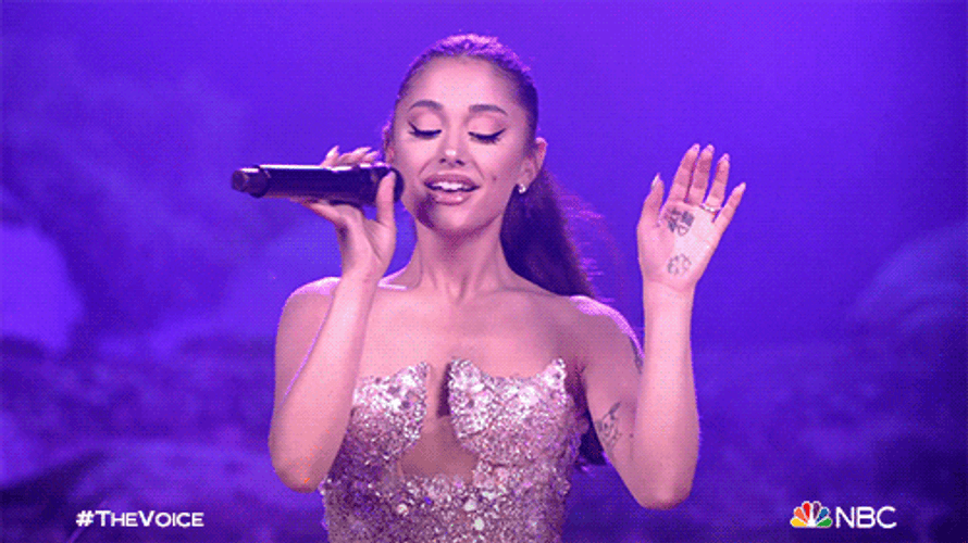 Ariana Grande Singing GIF