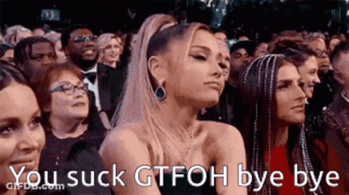 Ariana Grande Sitting At Awards Show GIF