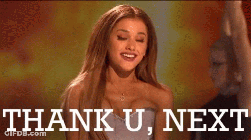 Ariana Grande Smiling Saying Thank U Next GIF