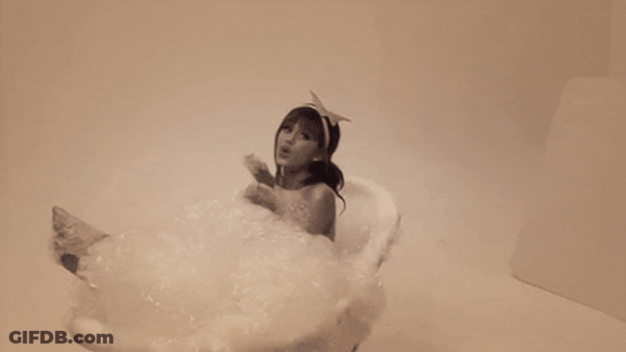 Ariane Grande Rocks Bubble Bath GIF