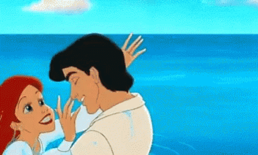 Ariel And Eric Kissing GIF
