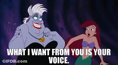 Ariel And Ursula From The Little Mermaid Are Standing Next To Each Other And Talking . GIF