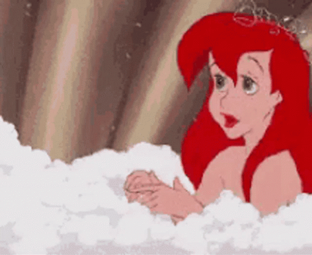 Ariel Blowing Bubbles GIF