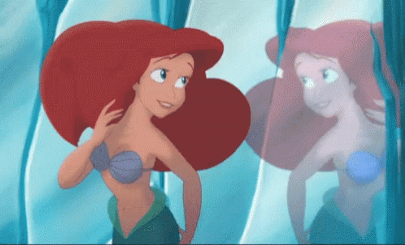 Ariel Checking Herself Out GIF