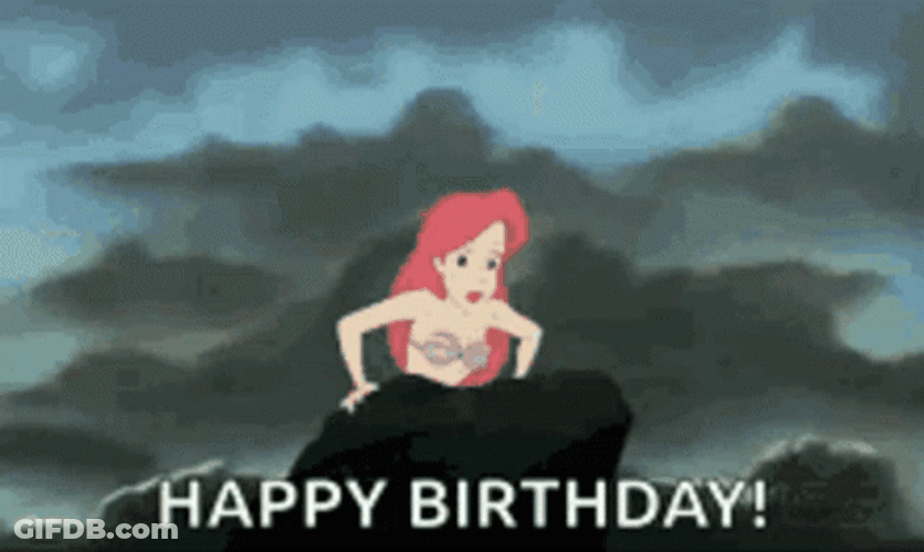 Ariel Disney Happy Birthday GIF
