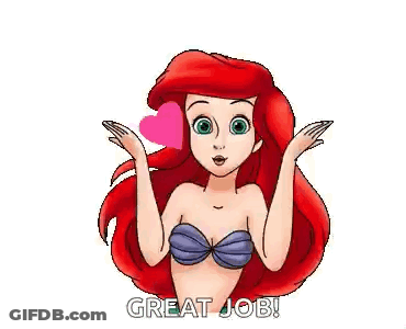 Ariel From The Little Mermaid Is Holding Her Hands To Her Face . GIF