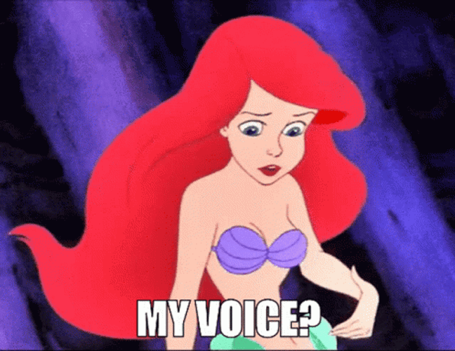Ariel Worried My Voice GIF
