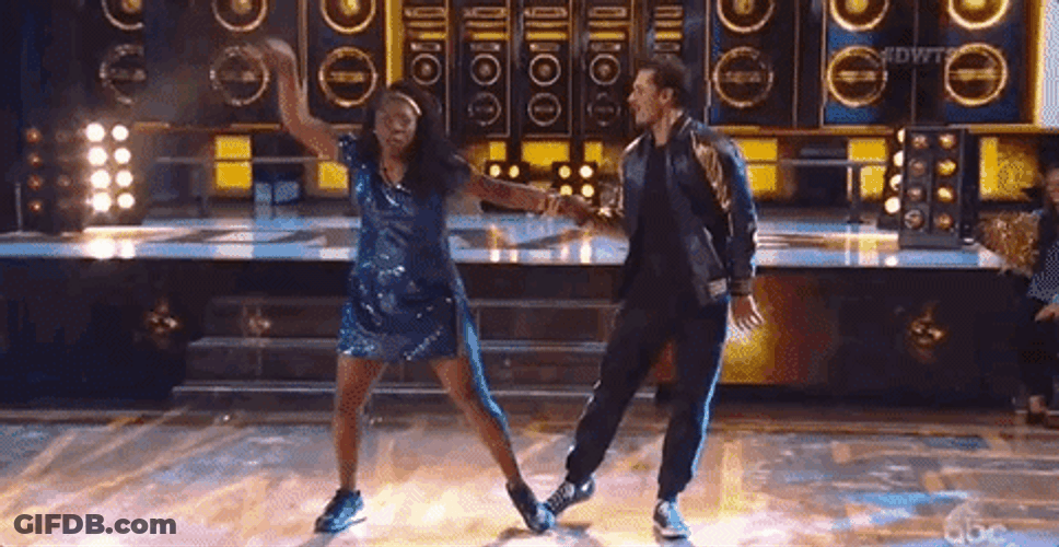 Arike Synching Steps With Partner GIF
