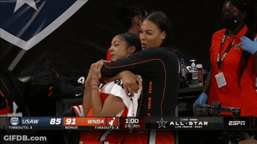 Arike With Liz Cambage Moment GIF