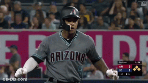 Arizona Baseball Player Celebrating Home Run GIF