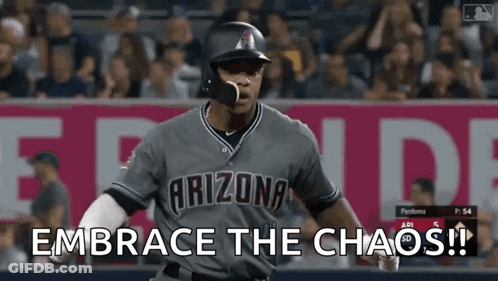 Arizona Baseball Player Embrace The Chaos GIF