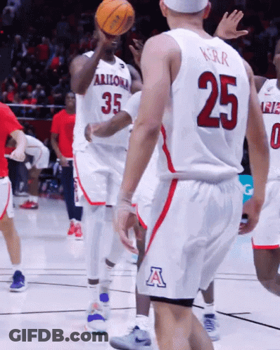 Arizona Basketball Players Number 35 And 25 Are Playing A Game GIF