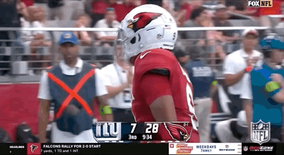 Arizona Cardinals Joshua Dobbs Helmet Tapping GIF