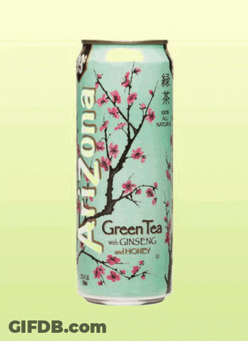 Arizona Green Tea Can With Ginseng And Honey GIF