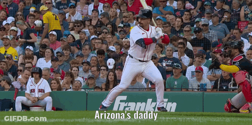 Arizona's Daddy Written On Baseball Field GIF