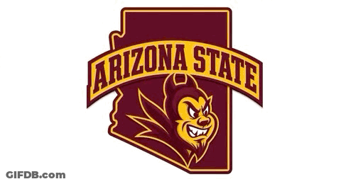 Arizona State University Mascot Bull With Horns And Claws GIF