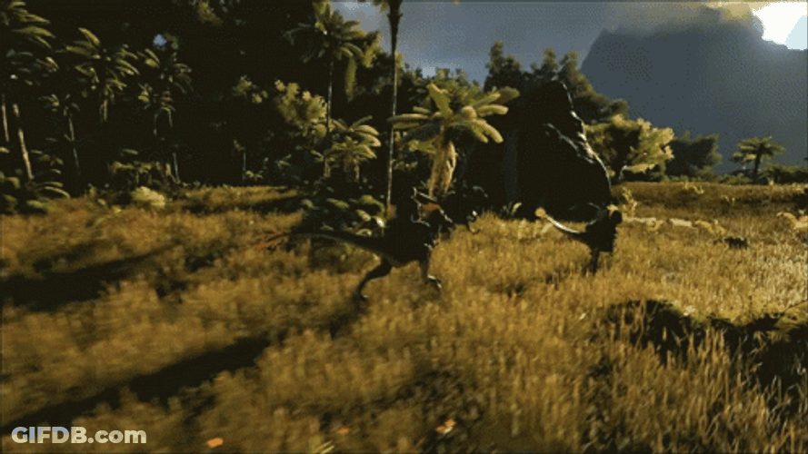 Ark Survival Evolved Dinosaurs Run Gameplay GIF