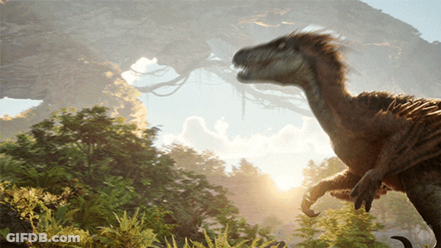 Ark Survival Evolved T Rex Attacking GIF