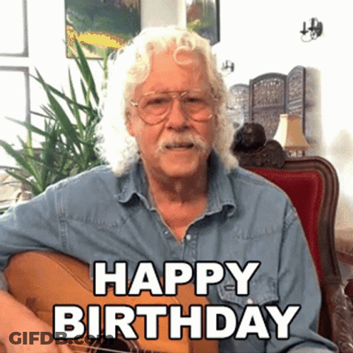 Arlo Guthrie Happy 65Th Birthday Message GIF