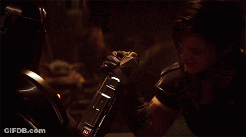 Arm Wrestling Woman Holding Ii Device GIF