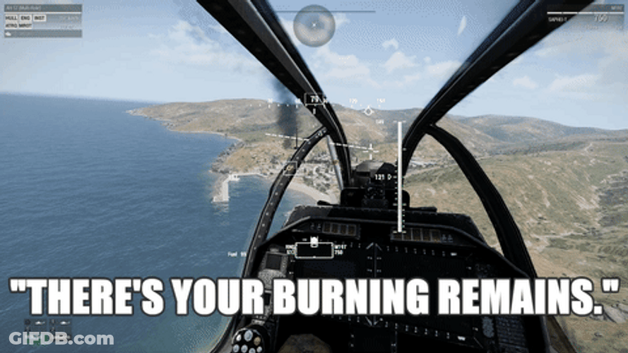 Arma 3 Flying Burning Remains GIF